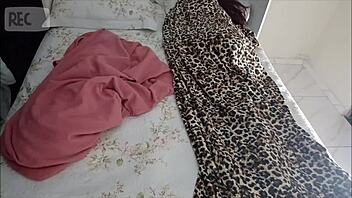 In a homemade twist, mature guy spins lies so young neighbor shares bed leading to ass masturbation cum handjob and submissive cock action in shorts.