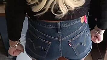 What if sexy shorts reveal tan lines on a beautiful tanned body in jeans?