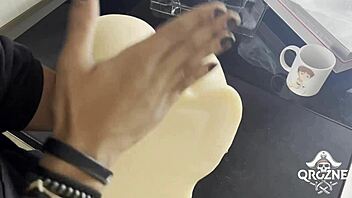 Brazilian Backstage Test with Realistic Sex Doll Toy