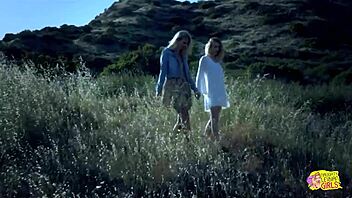 BLONDE BABE TRAINS LESBIAN EXHIBITIONIST WITH INTENSE OUTDOOR PUSSY LICKING AND FINGERING