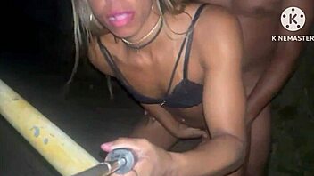 wife gives it to cuckold in street middle then home anal pounding