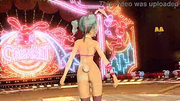 Hatsune Miku dominates in full nude bunny costume, fucking with huge cum loads on big tits.