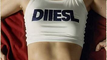 blindfolded eastern european lingerie models pose with feet exposed