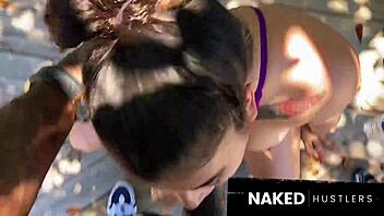 Taking curvy brunette slut on Florida walk then pounding her outdoors interracial style.