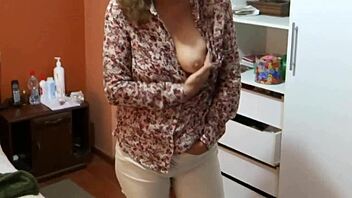 I compiled moments of this 58-year-old mature beauty flashing tits before intense fucking