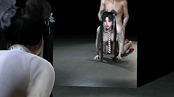 3D Skinny Asian Cosplay Model Fucked By Big Dick Older Man