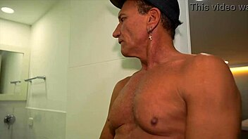 caught my old man jerking in bathroom so i tease him with my horny moves 😏