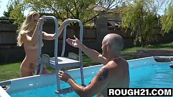 Oh, How I Adore Watching Tender Teen Lulu Love Gaze At Old Guy Bruno Swimming After His Workout!