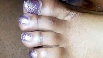 Toes Curl Around Hard Cock In Steamy Footjob Action