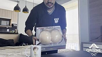 Brazilian Backstage Test with Realistic Sex Doll Toy