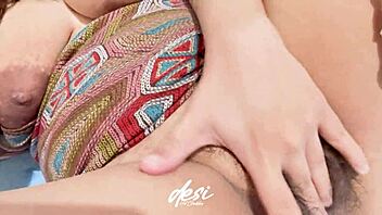 Desi bhabhi masturbating and fingering her hairy pussy