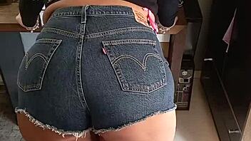 What if sexy shorts reveal tan lines on a beautiful tanned body in jeans?