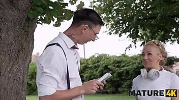 Mature Blonde Cougar Seduces Young Guy In Waiting Game For Passionate Czech Sex