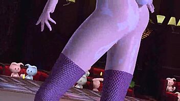 Hatsune Miku dominates in full nude bunny costume, fucking with huge cum loads on big tits.