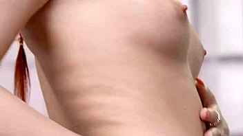 Natural redhead Gia Tvoricceli takes massive cock deep for rough pounding and creampie finish.