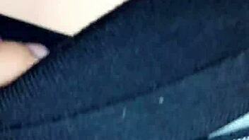 I peck her sexy belly button during intense riding orgasm