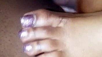 Toes Curl Around Hard Cock In Steamy Footjob Action