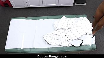 Patient April Olsen Jumps On Her Knees Sucking Doctor Dick In Hospital Doggystyle Bang