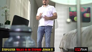 natalia nix swaps her friend's fleshlight with her pussy in a sneaky voyeur moment.