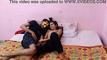 Skinny Indian Teen Takes Huge Cock Deep in Tight Pussy for Rough Hardcore Fucking and Cumshot