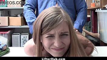 Loss Prevention Guard Applies Dirty Tactics To Punish Naughty Teen In Garage