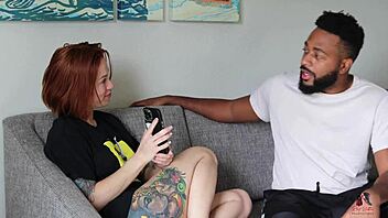 Tattooed babe bends over for the massive black cock she craves in intense interracial doggystyle pounding.