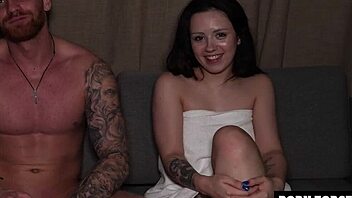 Busty amateur girl gets drilled deep in rough pussy pounding action!