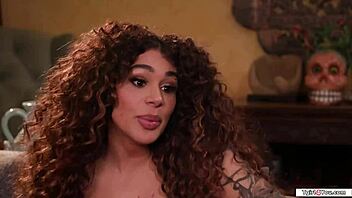 uh, tgirl kasey kei tastes her ass off of trans eva maxims cock... mmm