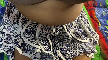 Intriguing contrast as sexy Indian woman takes thick cock in quickie hardcore fucking session with pussy action.