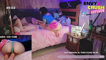 Oh god, I can't believe this muscular stud with tattoos prematurely ejaculates during our passionate homemade session with curvy girl next door, involving blowjob, doggystyle, and squirting.