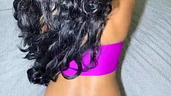 Long-haired Brazilian housewife gets ass worshiped and creampied twice by husband and friend