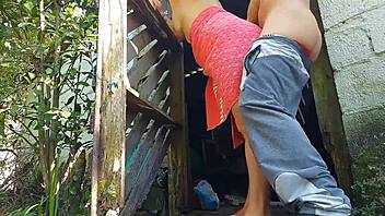 Married Woman In Towel Calls Caretaker For Shower Help And Pays With Outdoor Sex