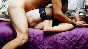 Skinny Milf In Stockings And Lingerie Stars In Homemade Amateur Porno Session