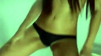 Hey, check out sexy Latina Rosmeri Marval dancing topless with her hot body moving wildly