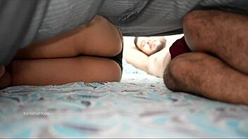 i felt so shocked sharing a bed with him but then this intense anal passion happened with cumshot