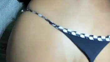 Long-haired Brazilian housewife gets ass worshiped and creampied twice by husband and friend