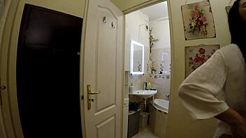 hey, this all natural big tits big ass hot brunette babe shows up for lingerie try on but it becomes porn casting