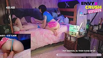 Oh god, I can't believe this muscular stud with tattoos prematurely ejaculates during our passionate homemade session with curvy girl next door, involving blowjob, doggystyle, and squirting.