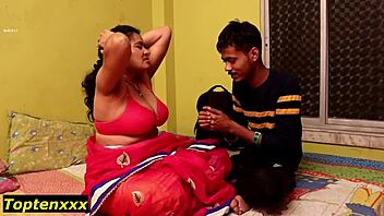 18yrs school student dominates in hardcore doggystyle fucking with madam in exotic indian roleplay