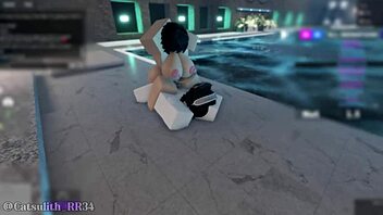shy girl in indoor pool leads to intense session with follower in episode 11.