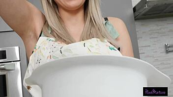 kenzie taylor teases her man before letting him pound her wet blonde pussy hard