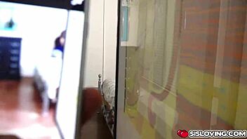 Mandy Muse swallows her stepbros thick cock eagerly 😈🍆