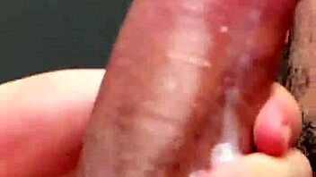 handjob in garage leads to massive cum explosion