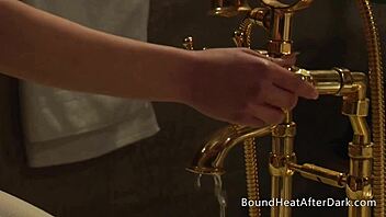 Raw Naked Chained Slave Scrubbed By Dominant Lesbian Maid In Bondage