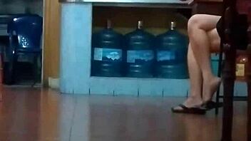 the chinese prostitute showed off her mature body like a total slut in casual everyday style