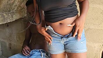 dripping wet pussy gets pounded hard under the stairs