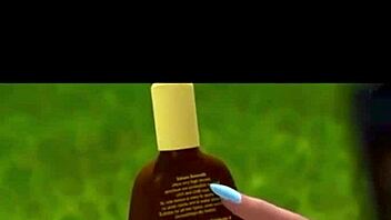 3d solo brunette pov huge boobs lotion breast expansion