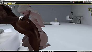 White slut delivers intense deepthroat action on massive black monster cock with sloppy technique.