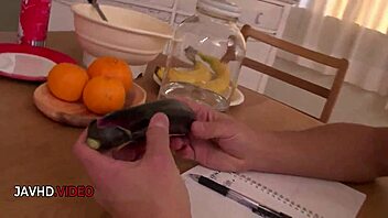 why does this mature japanese woman give a blowjob before getting creampied in hardcore shaved pussy sex with toys