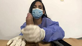 my patient got so hard i just couldn't hold back from handling it